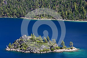 Fannette Island in Emerald Bay, Lake Tahoe, California, USA