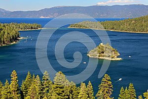 Fannette Island in Emerald Bay at Lake Tahoe, California, USA