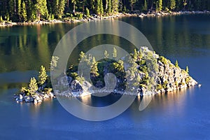 Fannette Island in Emerald Bay, Lake Tahoe, California, USA