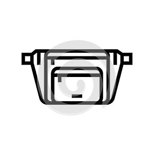 fanny pack vintage fashion line icon vector illustration