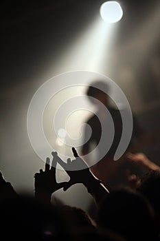 Fans hands at concert