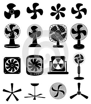 Fans icons set