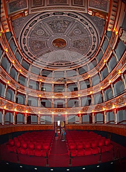 Theater Interior in Sicily with Fisheye Lens