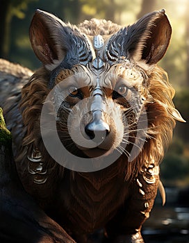 Fantastic animal. Fantasy monster. photo