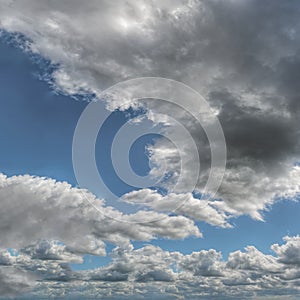 Fantastic clouds against blue sky