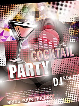 Fantastic cocktail party poster design