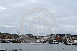 Fantastic Coloful Homes in Dingle Harbor in Island