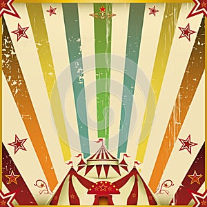 Fantastic color circus square background