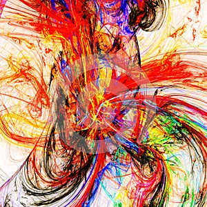 Fantastic colorful infernal hell