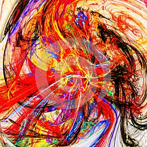 Fantastic colorful infernal hell