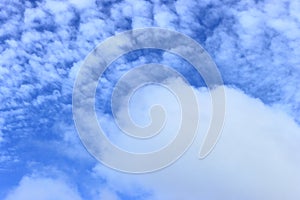 Fantastic dark clouds under blue sky