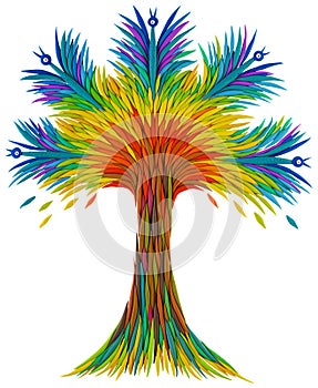 A fantastic fantasy tree-bird