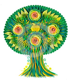 A fantastic fantasy tree-green apple