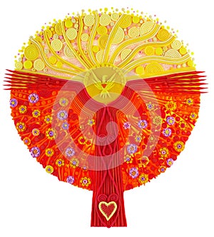 A fantastic fantasy tree-sun