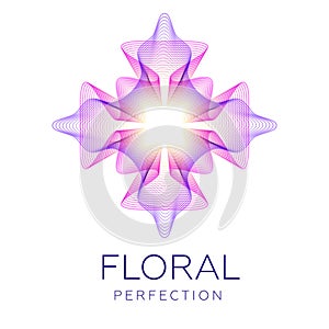 Fantastic flower, abstract shape with lots of blending lines photo