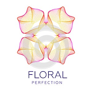 Fantastic flower, abstract shape with lots of blending lines photo