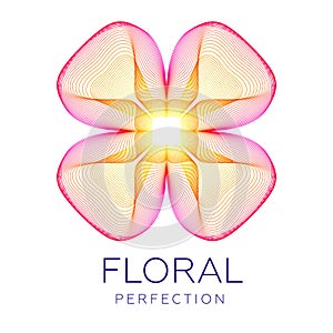 Fantastic flower, abstract shape with lots of blending lines photo