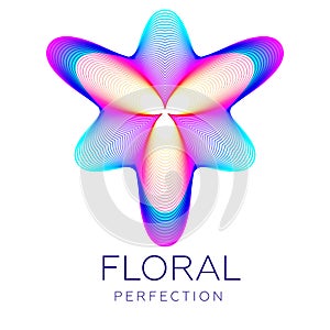 Fantastic flower  abstract shape with lots of blending lines photo