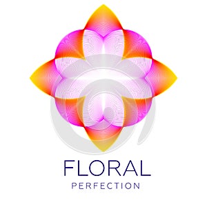 Fantastic flower, abstract shape with lots of blending lines photo