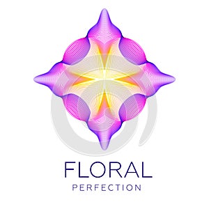 Fantastic flower, abstract shape with lots of blending lines photo