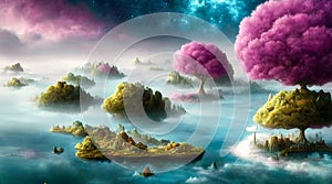 Fantastic landscape from another planet