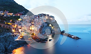 Fantastic landscape of Manarola city