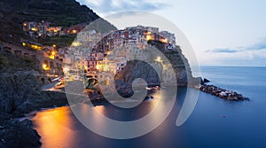 Fantastic landscape of Manarola city