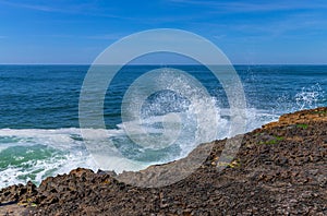 Fantastic rocky coast in Ericeira photo