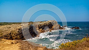 Fantastic rocky shore of Peniche