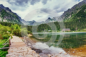 Fantastic Shtrbske Pleso High Tatras. Slovakia Europe