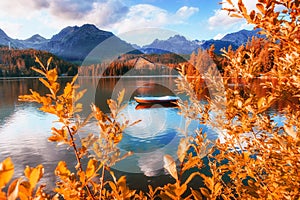 Fantastic Shtrbske Pleso High Tatras. Slovakia Europe