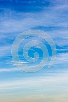 Fantastic soft white clouds against blue sky