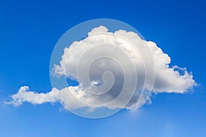 Fantastic soft white clouds against blue sky
