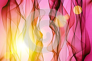 Fantastic summer wave background design with lights