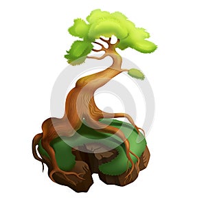Fantastic tree on white background