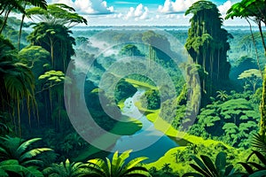 Fantastic view of Amazon rainforest