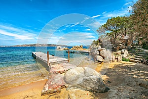 Fantastic view of  beach on Porto Rafael resort. Picturesque seascape of Mediterranean sea