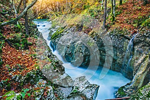 Fantastic view of the canyon Mostnica (Mostnice Korita)