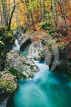 Fantastic view of the canyon Mostnica (Mostnice Korita)