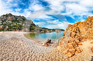 Fantastic view of Li Cossi beach on Costa Paradiso resort