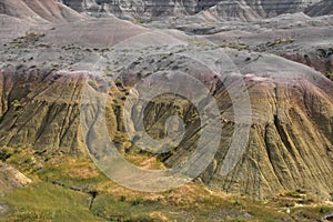 Fantastic View of the Rolling Yellow Mounds in South Dakota