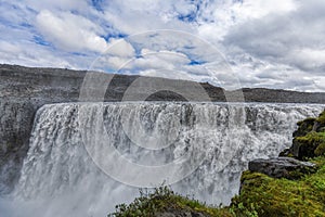 Fantastic view of selfoss waterfall in the national park vatnajokull on iceland