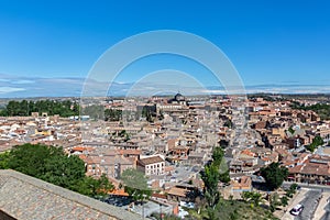 Fantastic view Toledo city downtown, full urban out at the fortress