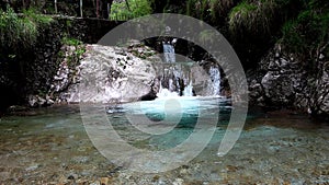 Fantastic waterfall in the Vertova valley