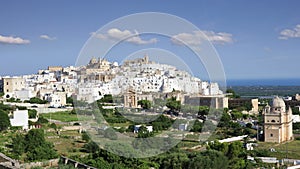 Fantastic white city of Ostuni in Puglia, Italy