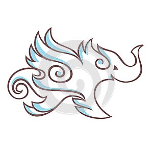 Fantastic winged elephant