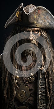 Fantastical Pirate With Dreadlocks: A Cinematic Still By Mike Campau photo