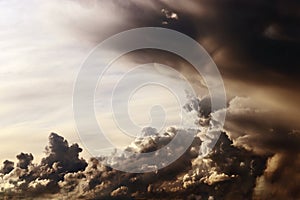 A fantastically beautiful cloudscape at sunset