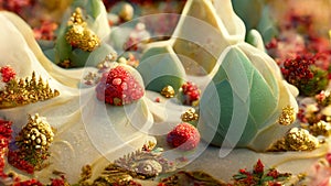 Fantasy abstract Christmas winter festive composition.