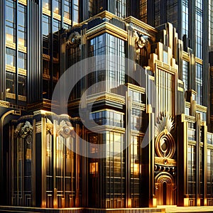 Fantasy art deco office building